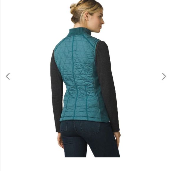 PrAna Deep Balsam Diva Ribbed Side Sherpa Interior Vest Size Small - Picture 3 of 7